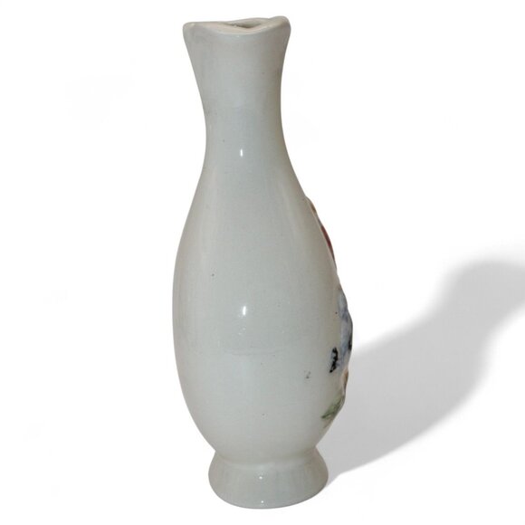 Vintage Ceramic Pitcher With Hand-Painted Birds & Floral Design By Kathy 1988 - Picture 5 of 5